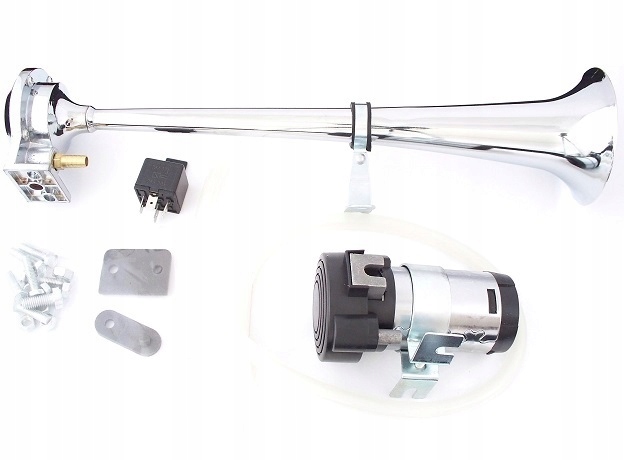 СИГНАЛ ТРУБИ ФАНФАРИ БАС ЯК МДП ГУЧНИЙ 12V ХРОМ