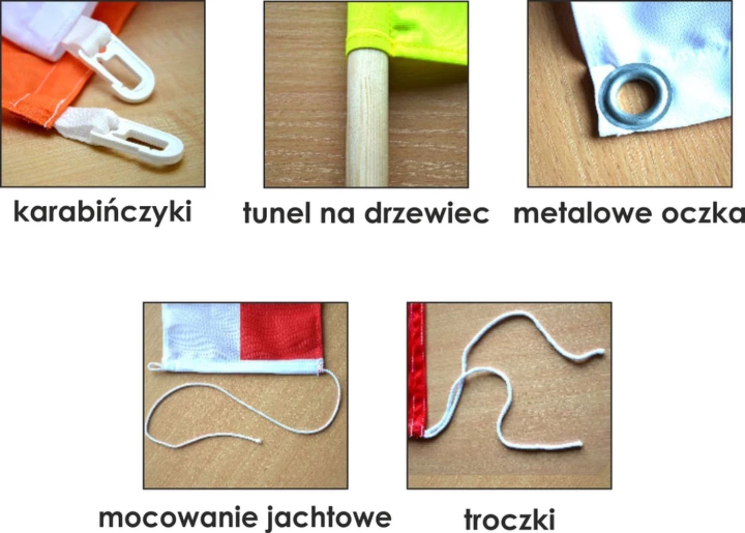 Flaga Polski z napisem 200x70cm dowolny nadruk cd Rodzaj flaga