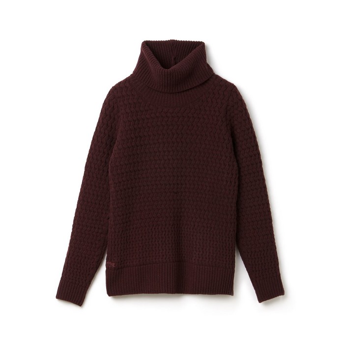 

Golf Sweter Damski Wełna Lacoste AF1976 C.bordo XL