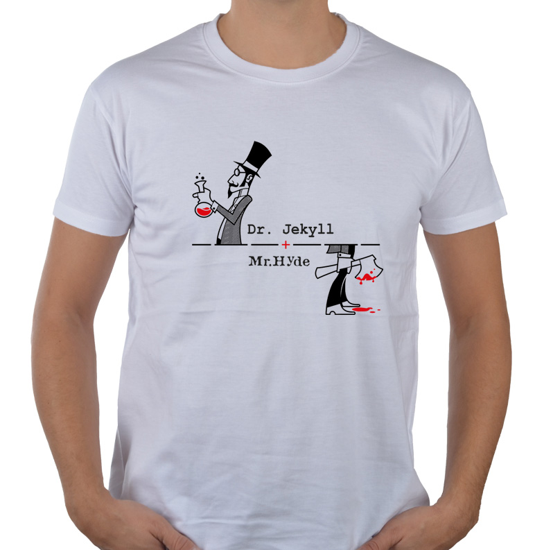 

Koszulka dr Jekyll mr Hyde śmieszne koszulki XL