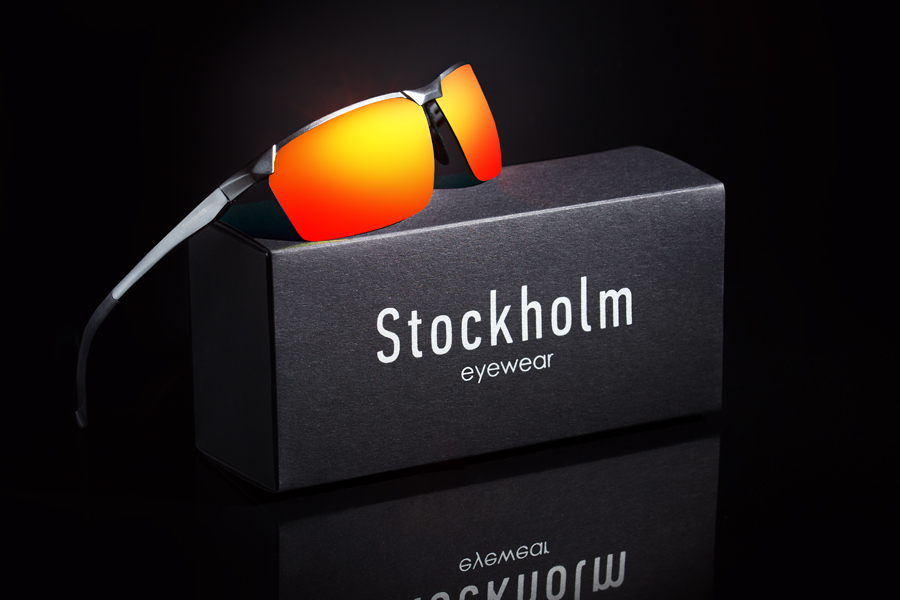 STOCKHOLM OKULARY POLARYZACYJNE MĘSKIE ETUI 9033N Fason nerdy