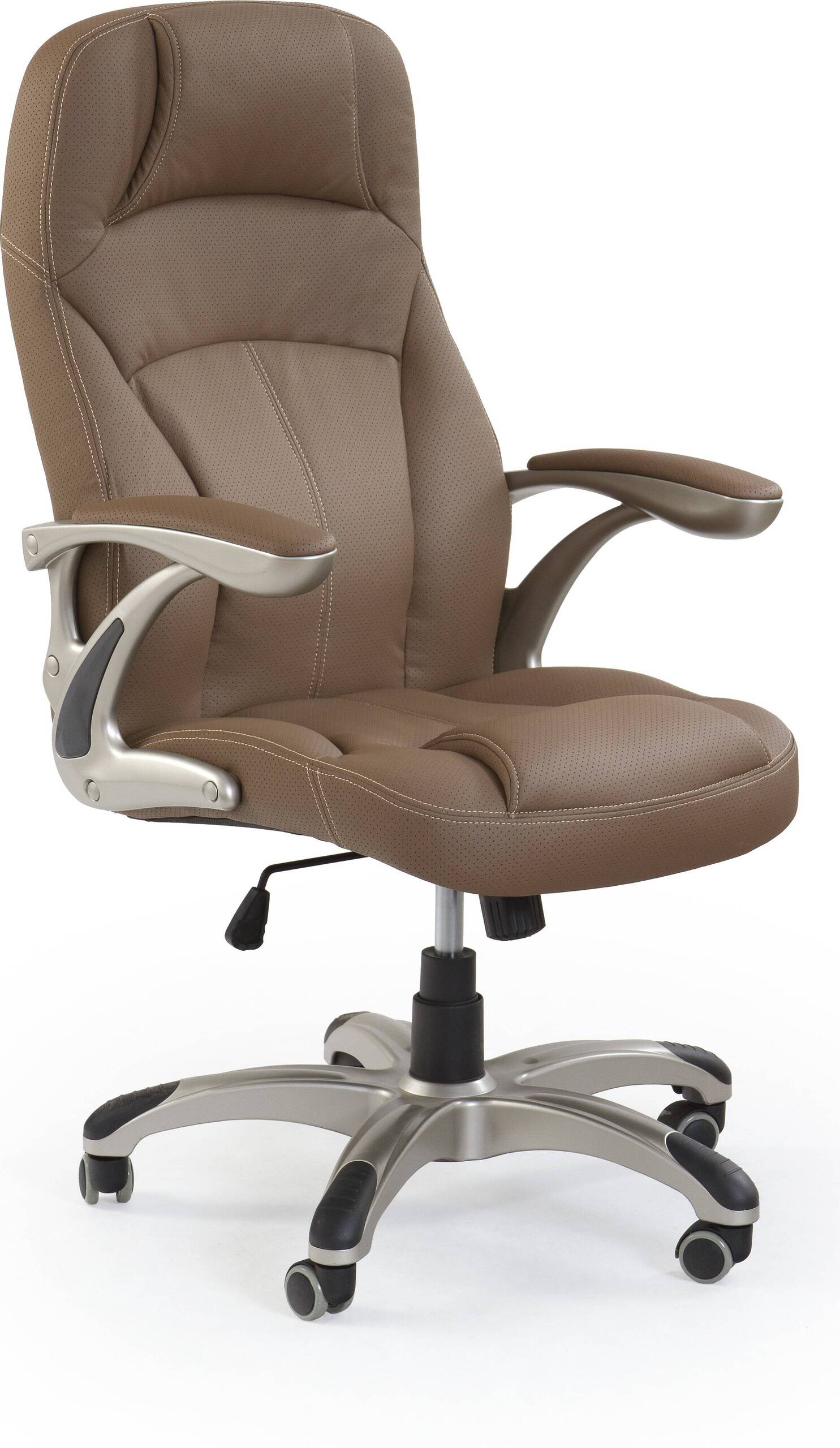 Fotel biurowy Carlos jasny brąz krzesło obrotowe