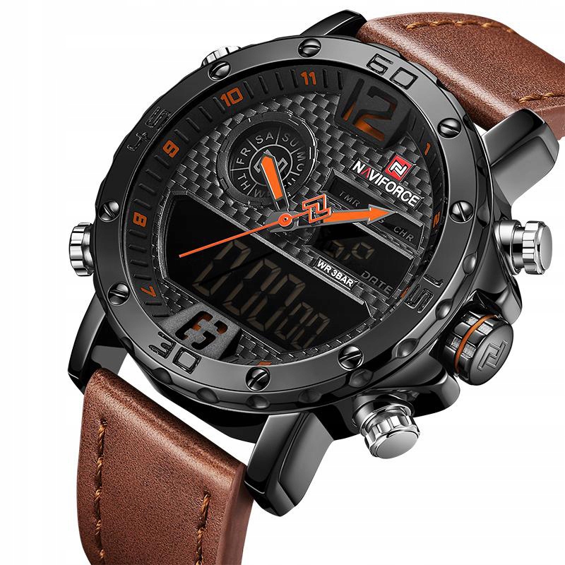 

Zegarek męski Naviforce Military Skóra Kolory Gwar