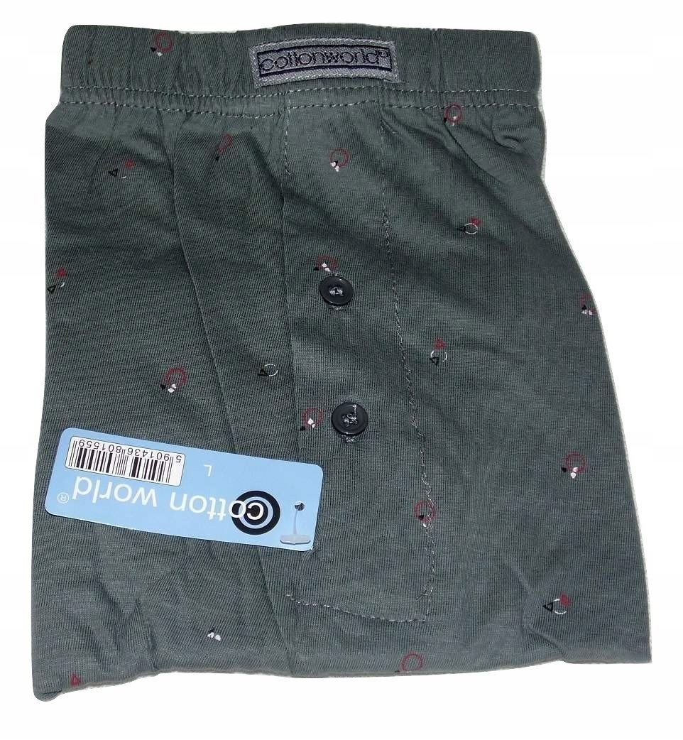 BOKSERKI LUŹNE 100% BAWEŁNA L COTTON WORLD Wzór dominujący inny wzór