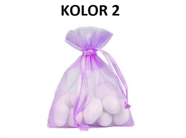 WORECZKI Z ORGANZY 10x13 ŚLUB 2SZT WORECZEK 8KOLOR Kolor dominujący ecru