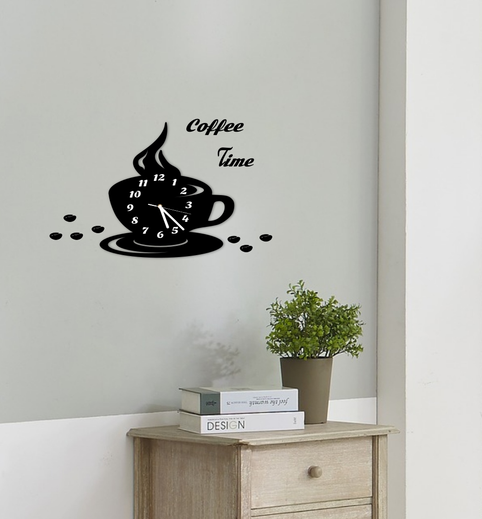 zegar FILIŻANKA kuchenny + naklejki duży 38 cm NEW Typ ścienny