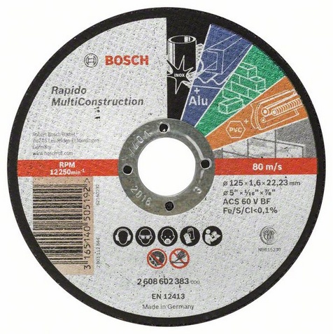

Bosch jedna Tarcza do wszystkiego 125 mm 1,6 mm