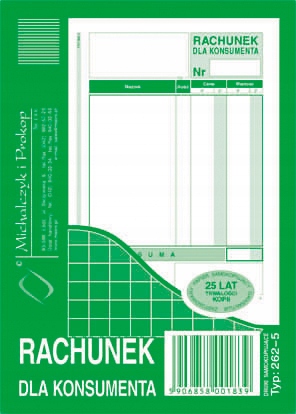 

Rachunek dla konsumenta wielokopia 8ok. A6 262-5