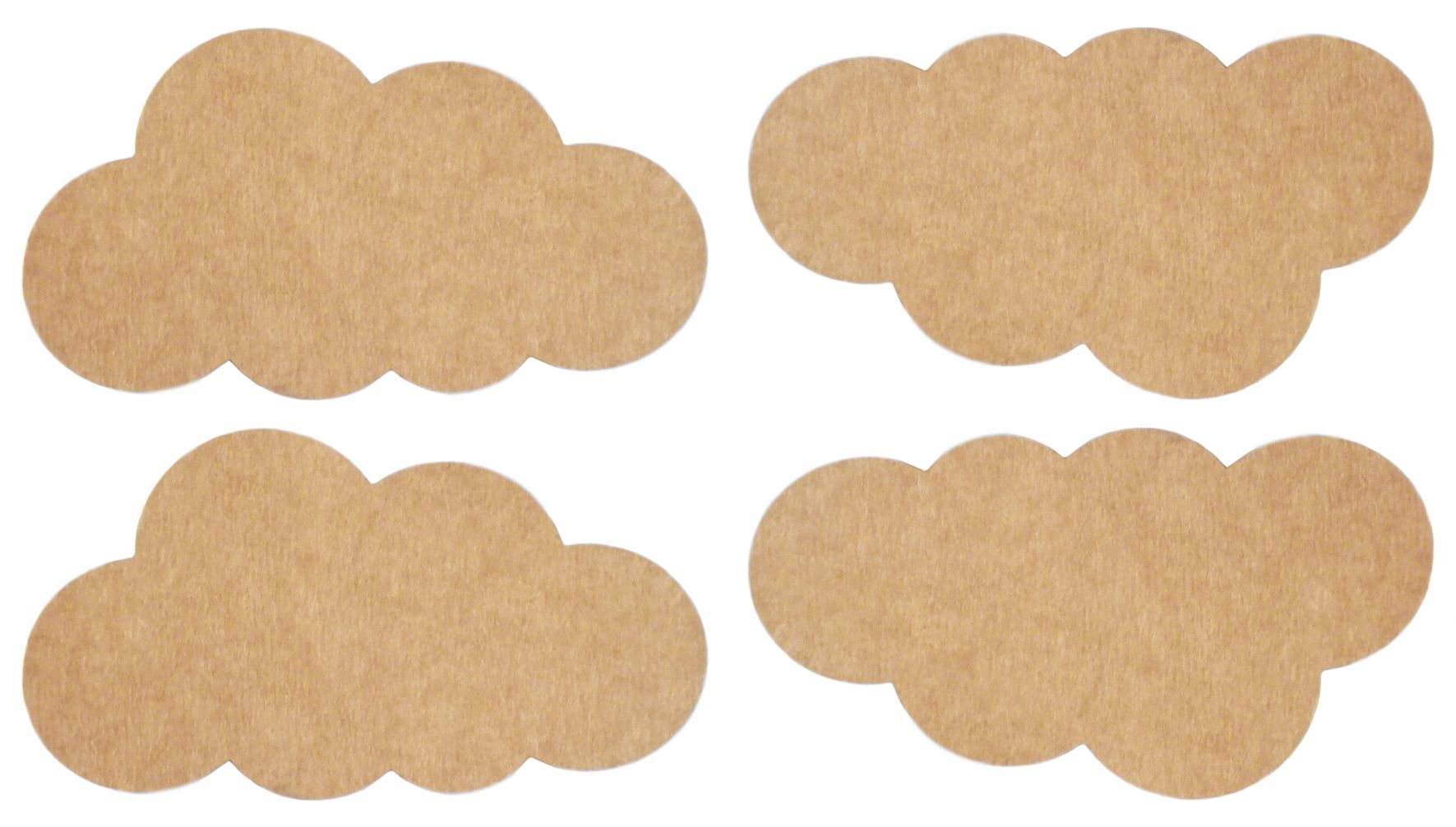 Chmurki Eko kraft chmura 10cm X 5,5cm 4szt