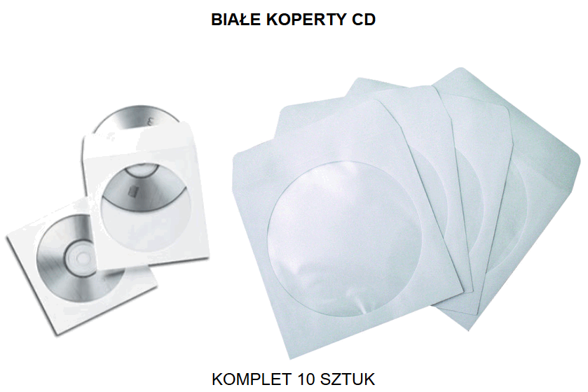 Białe Koperty Cd Z Okienkiem 10 Sztuk • Cena Opinie • Pozostałe 7289105520 • Allegro 7519