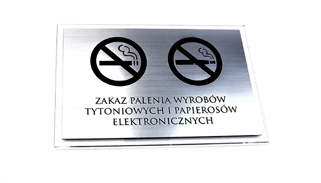  замовлення паління! Табличка з піктограмою 25 x 16 граверна марка