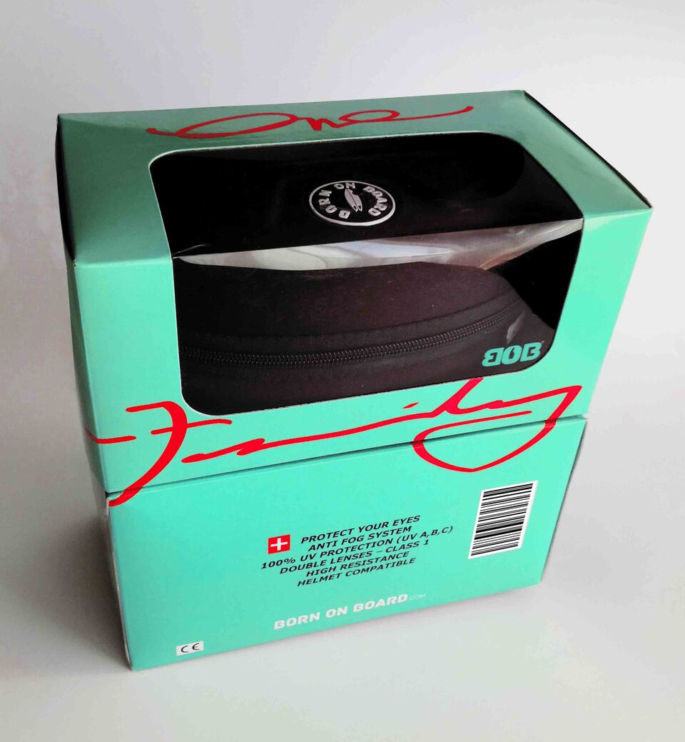 Gogle BORN ON BOARD Milky Way, pokrowiec BOB Model Milky Way