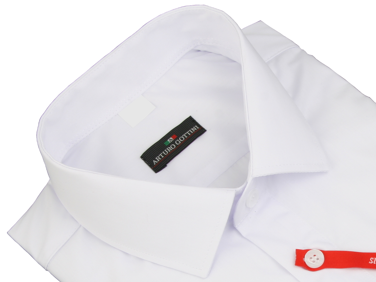 KOSZULA BIAŁA GŁADKA SPINKA/GUZIK 36 176/182 SLIM Marka inna