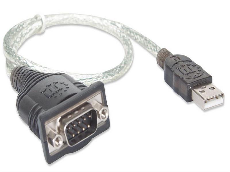 Adapter na kablu USB RS232 COM DB9 pin Win 7 8 10 Producent Manhattan