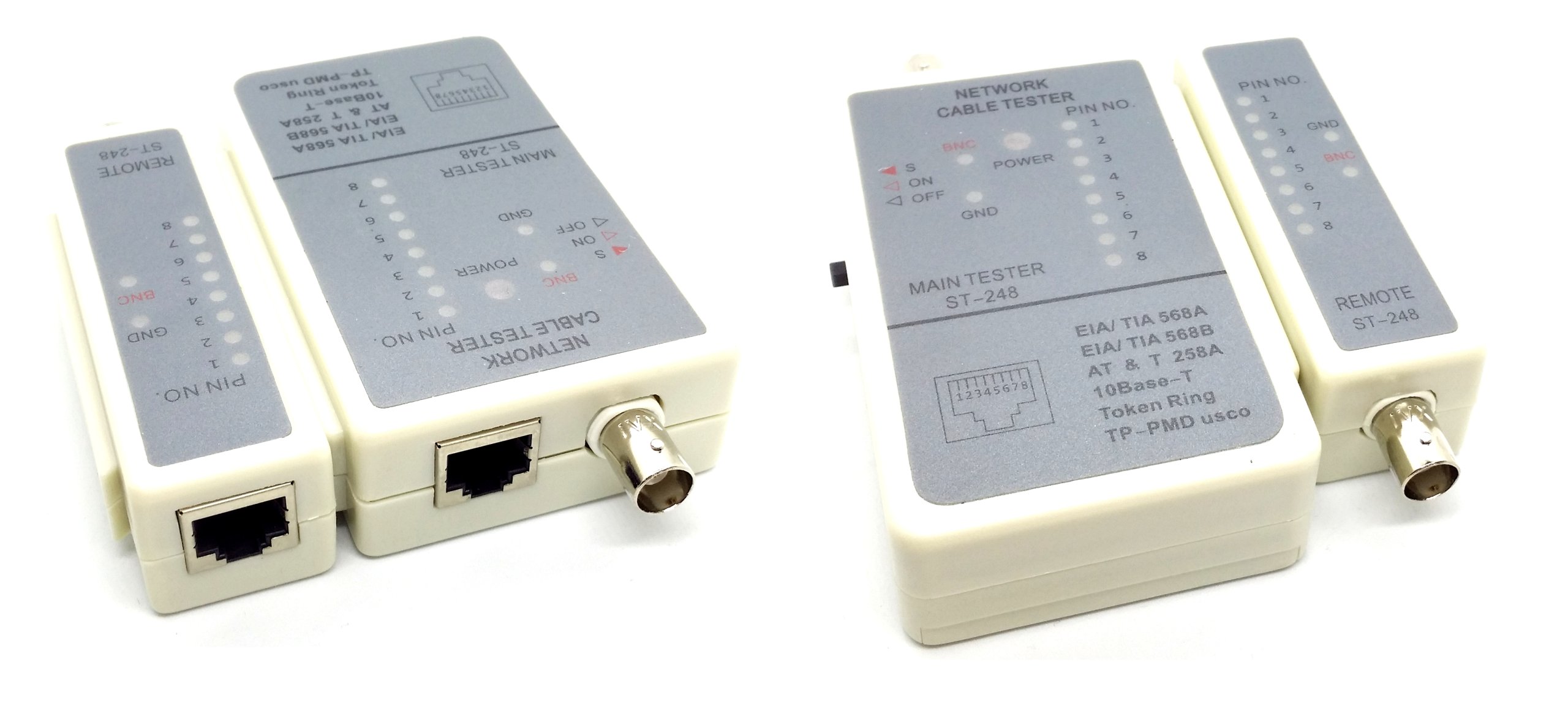 Tester okablowania RJ45 8p8C BNC + terminator Fvat