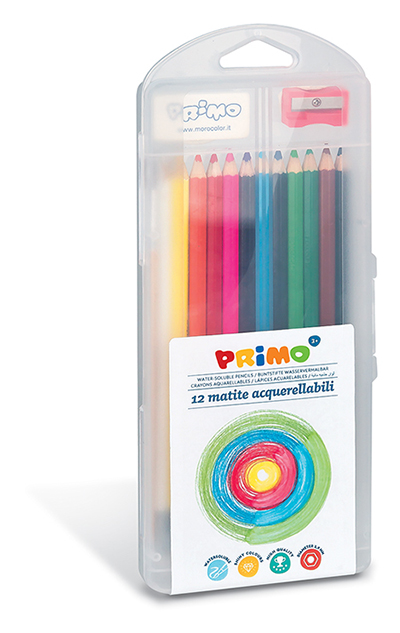 КАРАНДАШИ, ТОЧИЛКИ ДЛЯ КАРАНДАШЕЙ 12ШТ АКВАРЕЛЬНЫЕ PRIMO 495MAT12AP