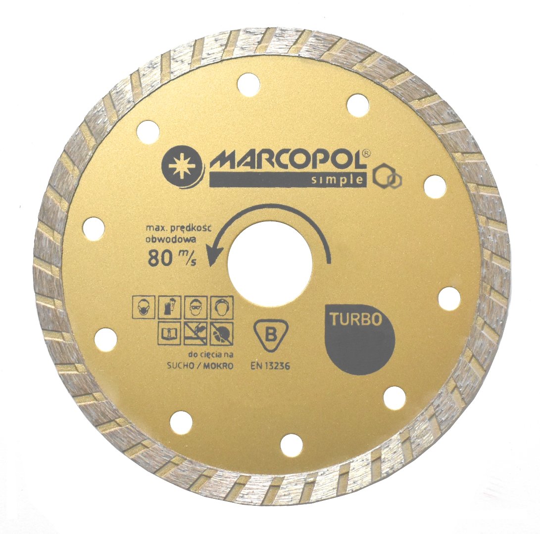 TARCZA DIAMENTOWA TURBO fi 230X22,23mm MARCOPOL Marka inny