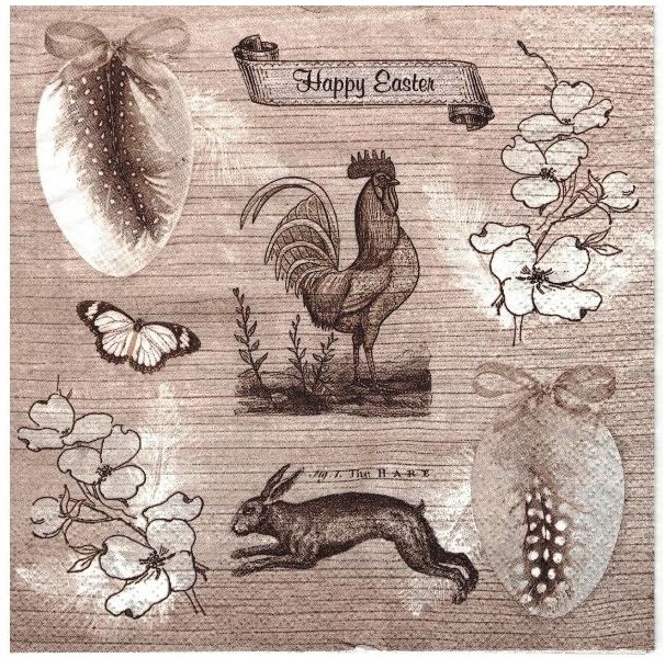 Serwetka do Decoupage 1szt. WIELKANOC S72