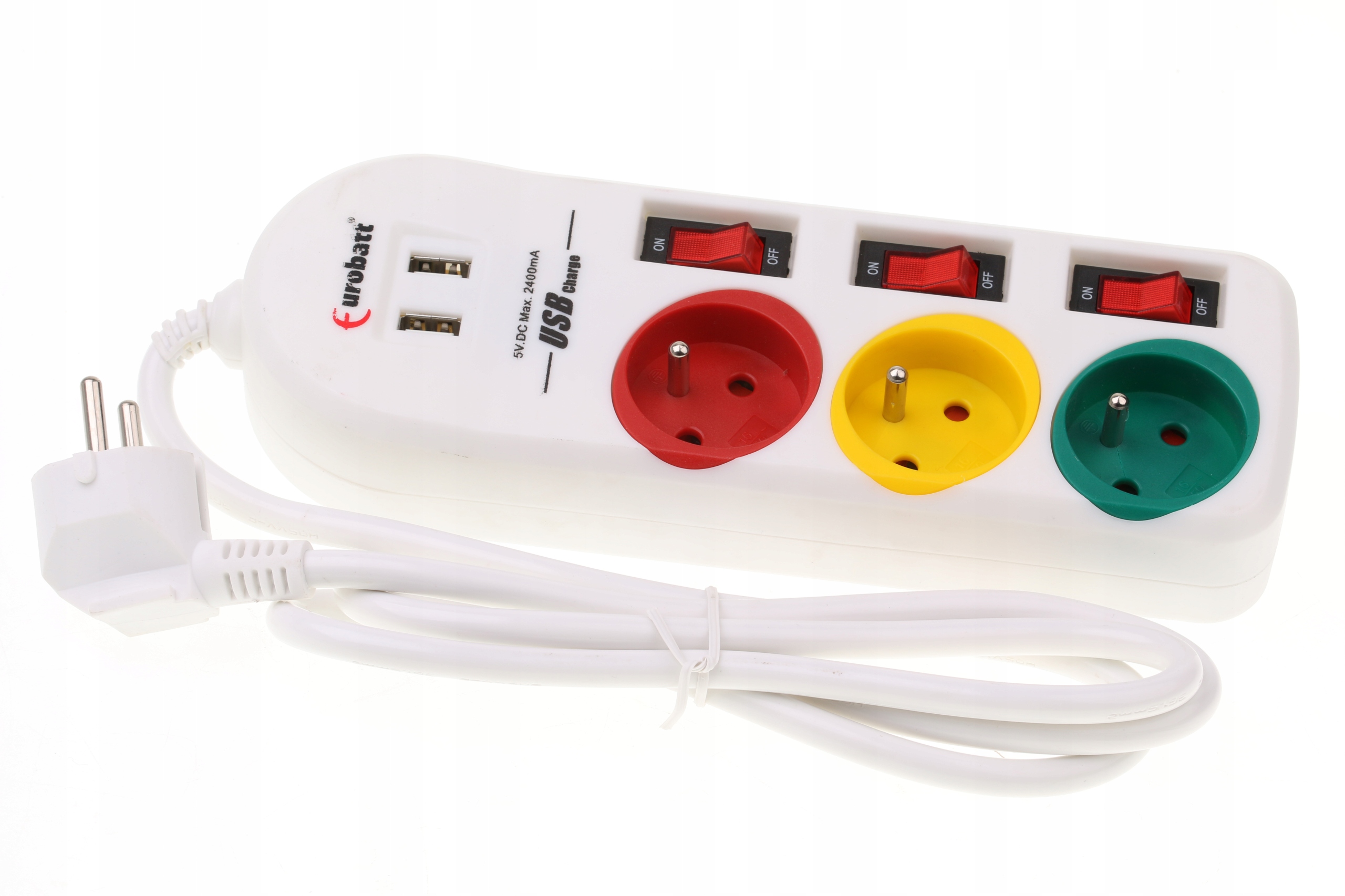 

Przedłużacz Listwa 3 Gniazda 2X Usb 1,5M