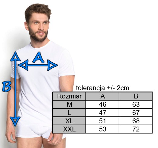 KOSZULKA MĘSKA HENDERSON RED LINE 3 szt r XXL Rękaw krótki rękaw