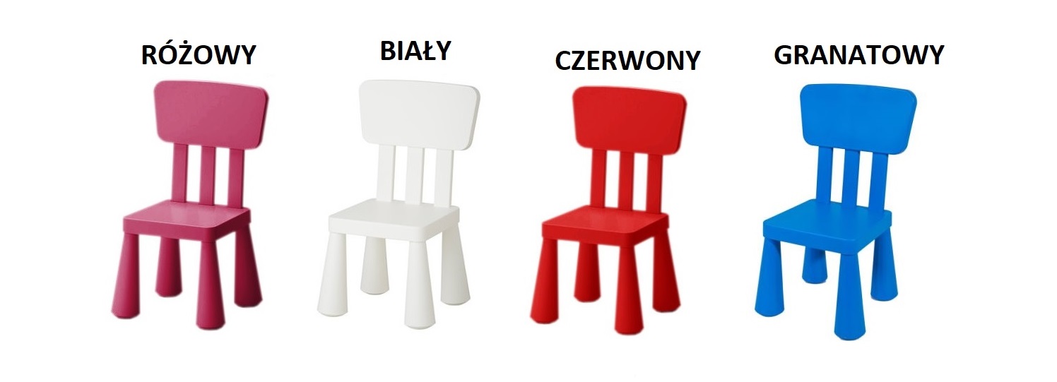 IKEA ZESTAW MAMMUT 3 x krzesełko + stolik KOLORY Marka Ikea