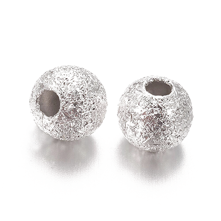 Srebrne Diamentowe Kuleczki Przekładki Dystansowe Stardust 8mm 20szt