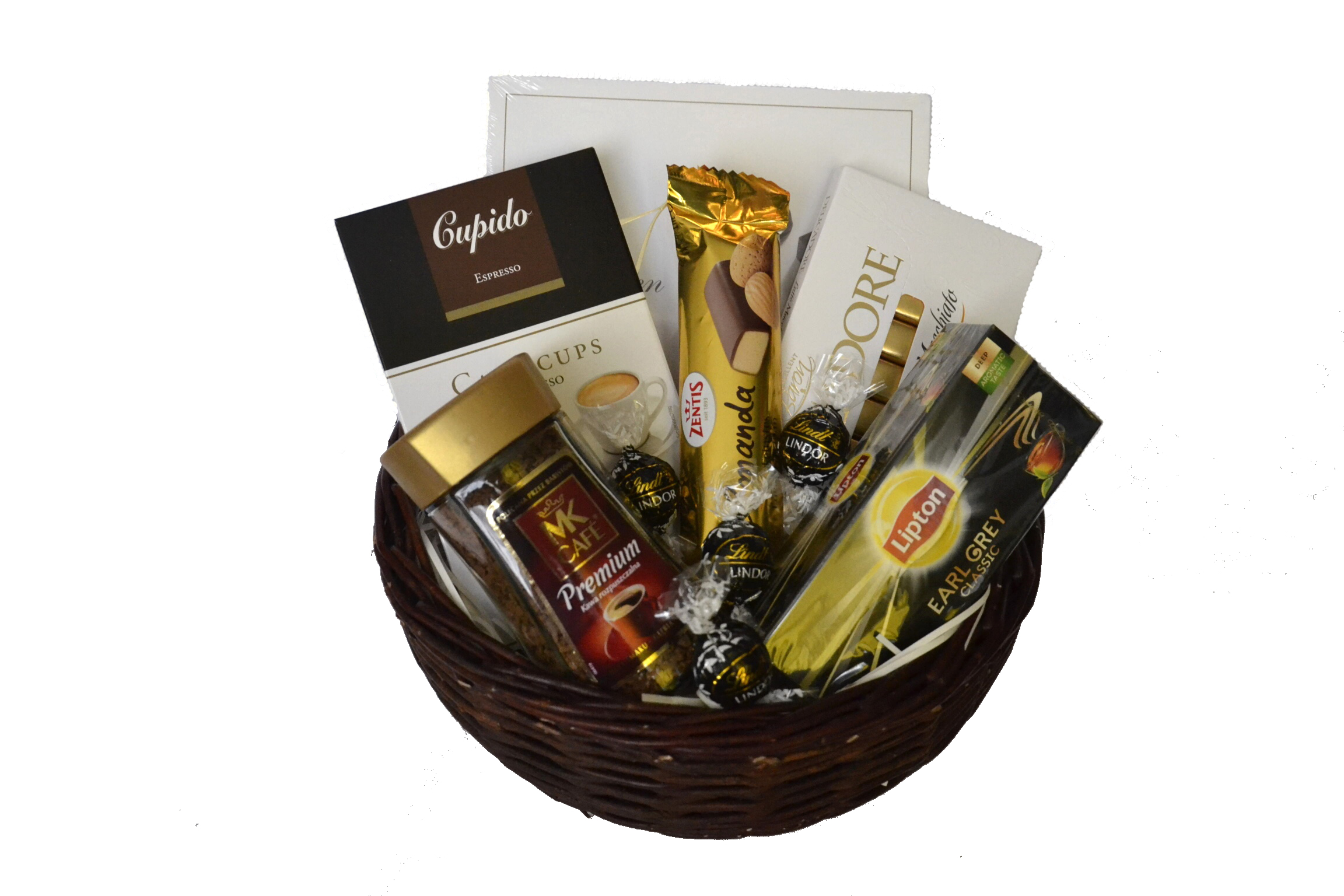 kosz słodyczy słodki upominek zestaw słodyczy