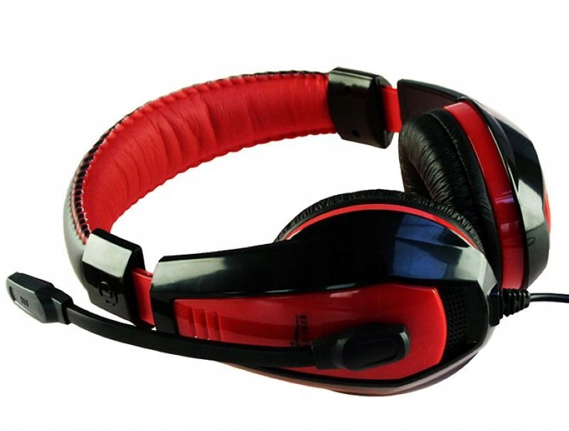 SŁUCHAWKI Z MIKROFONEM GRACZA GRA WEJŚCIE NA USB Kolor dominujący czarny