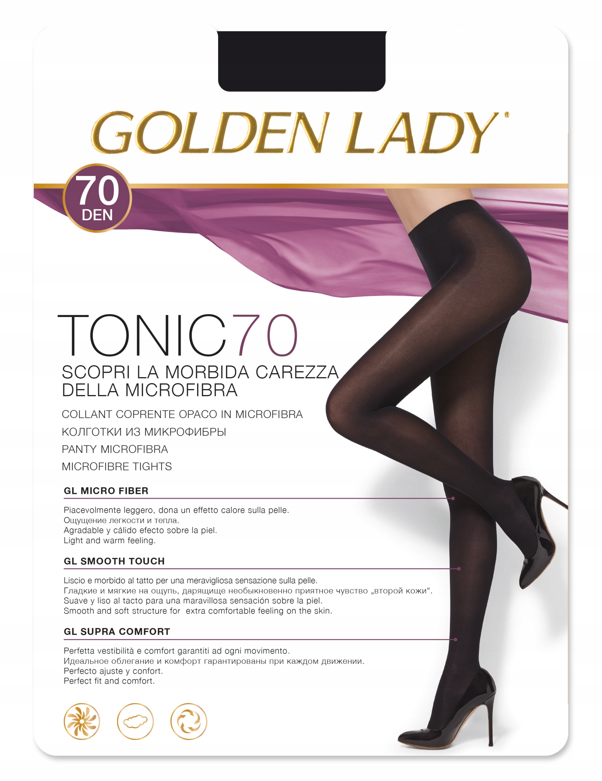 

Rajstopy Tonic 70 den - 3/M - Golden Lady