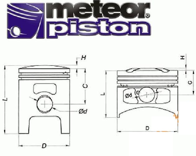 13650 - Поршень Ligier Ambra Tasso Bingo Microcar Aixam Nova