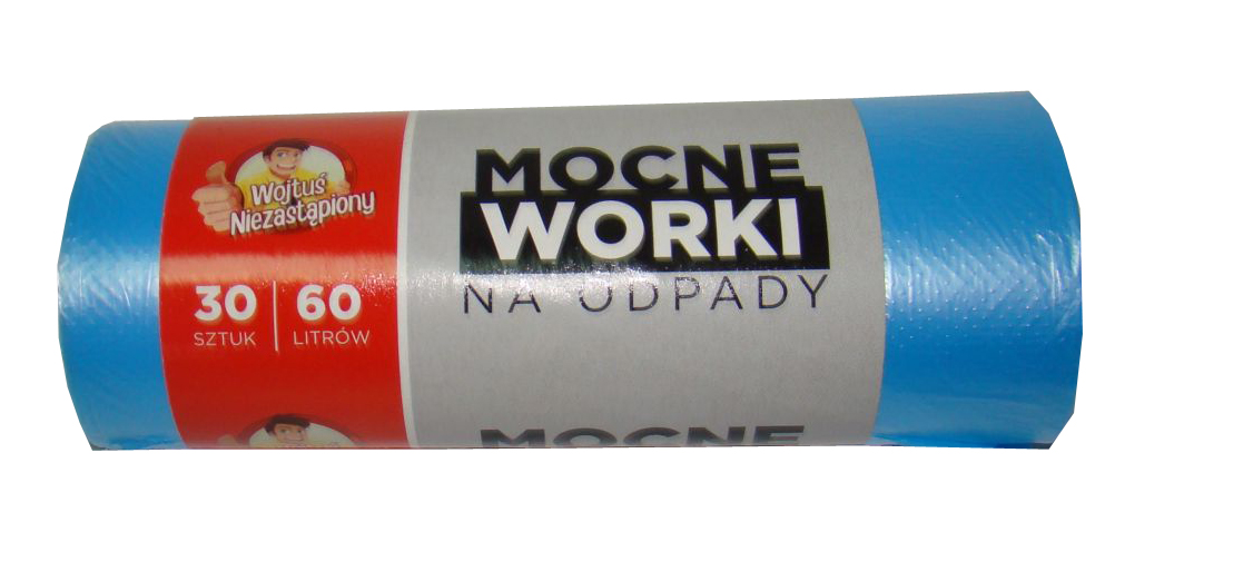 

Worki na śmieci, odpady 60L - aż 30szt Kolory sort