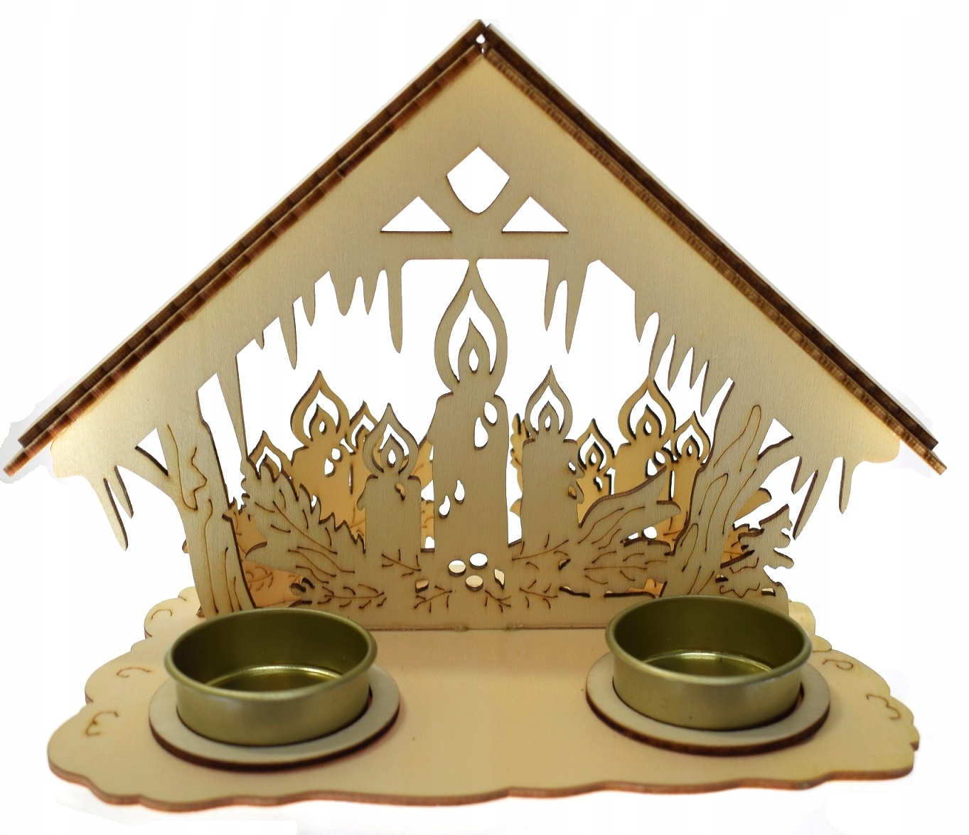 

Tealight Drewniana Szopka Świąteczna świecznik 435