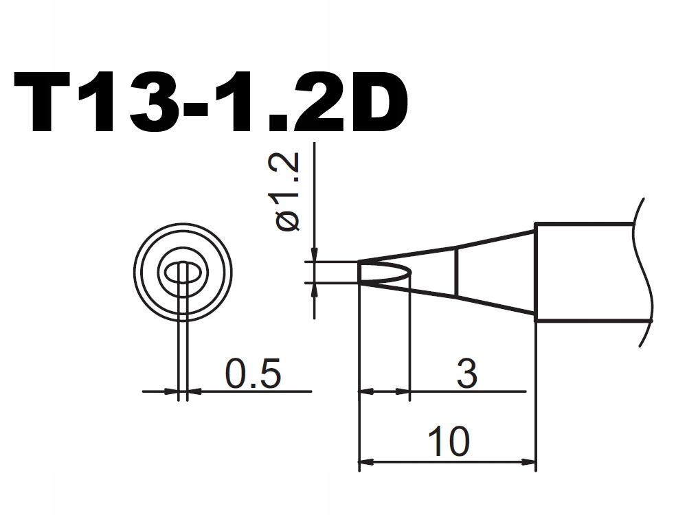 

_Grot T13-1.2D płaski 1,2mm śrubokręt Hakko Aoyue_