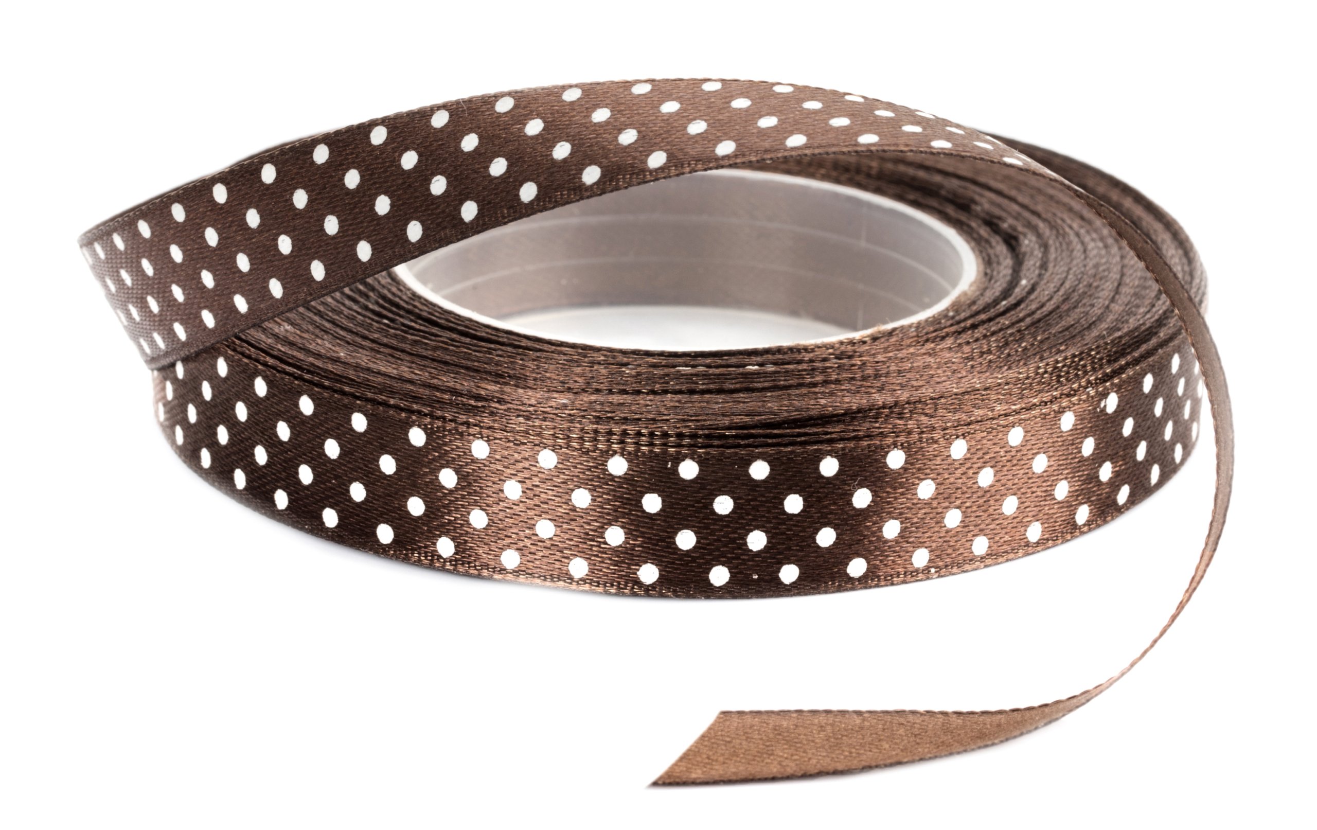 

Tasiemka Brązowa W Kropki Wstążka 12mm 135