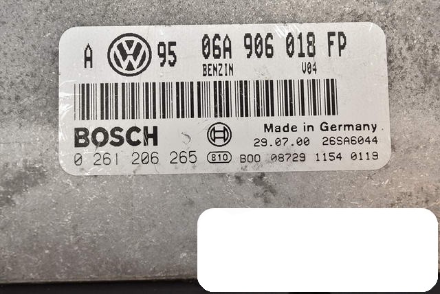 komputer SKODA OCTAVIA 2.0 06A906018FP 0261206265 Producent części Bosch