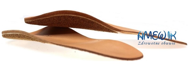 ORMEX_wkładki ORTOPEDYCZNE supinujące_25 cm_AMEWIK Kolor brązowy