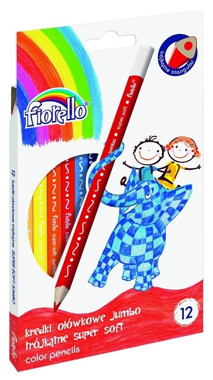 

Kredki Fiorello Soft 12 kol trójkątna Jumbo