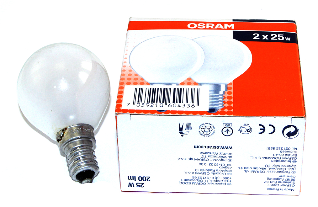 

Żarówka Tradycyjna Matowa Osram 25W E14 2-PAK 230V