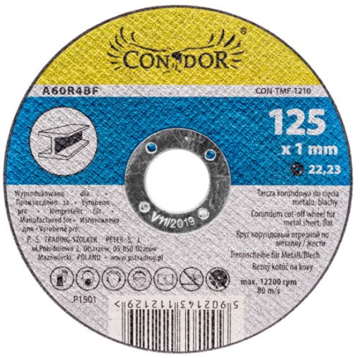 

Tarcza Korundowa Do Cięcia Metalu Blachy 125x1,0mm