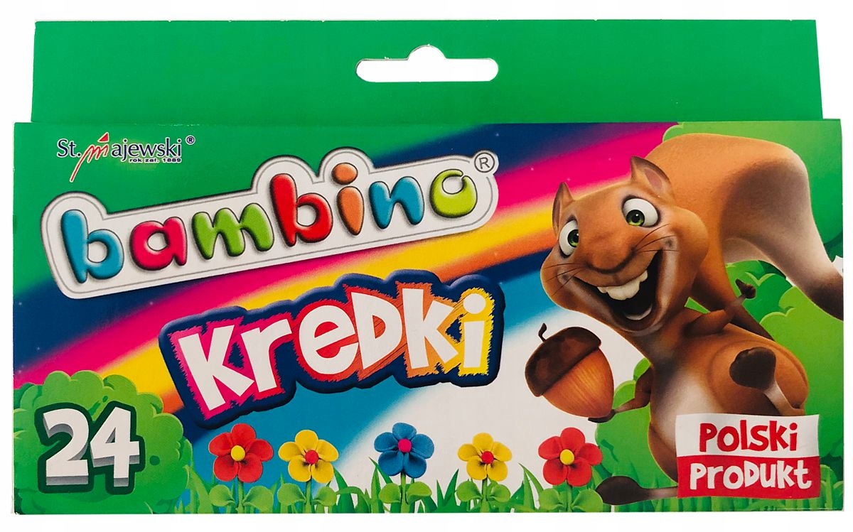 BAMBINO KREDKI ŚWIECOWE 24 KOLORY GLINKA KOALINOWA Kod producenta 00218