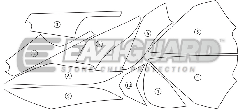 Ochranná Fólia – Kamienky, Odlupky – Bmw R1200GS 14-16