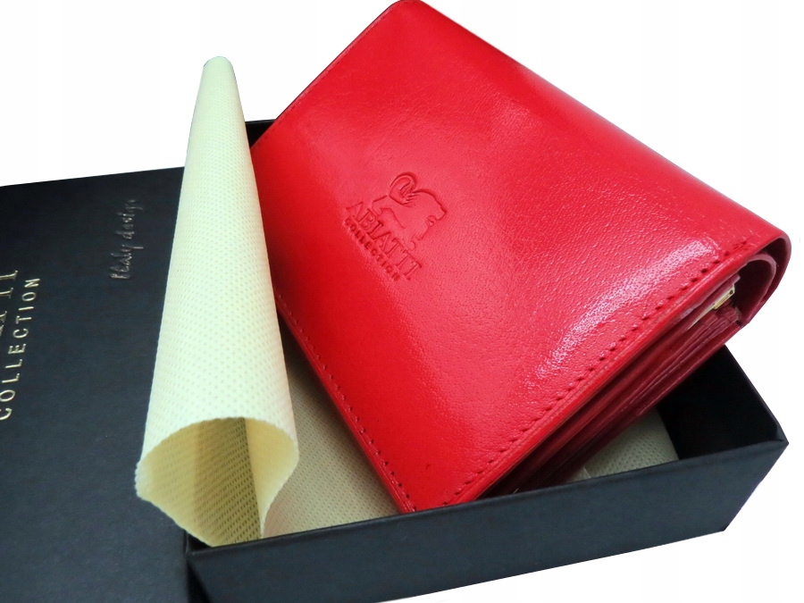 Skórzany Portfel Damski Abiatti Portmonetka Bigiel