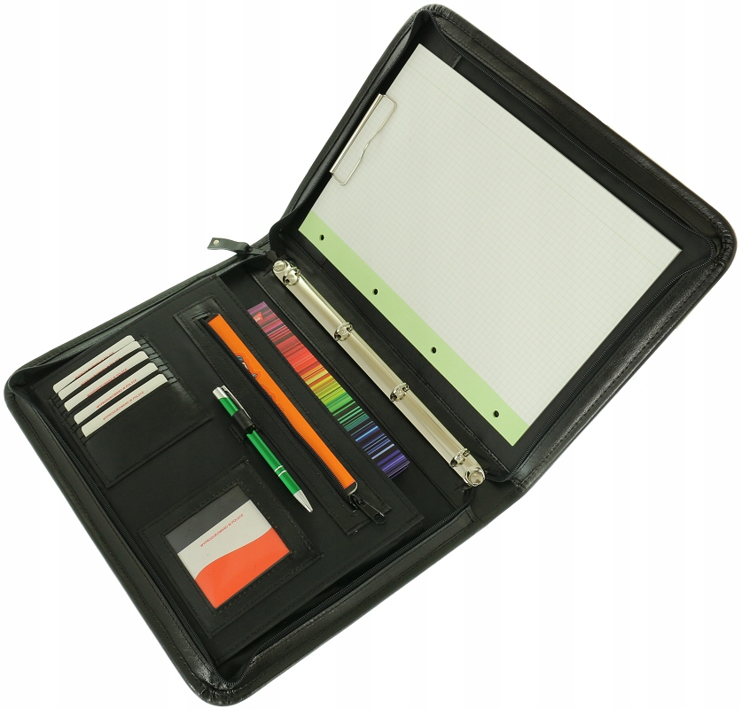 Teczka konferencyjna A4 aktówka biwuar organizer Materiał dominujący skóra naturalna