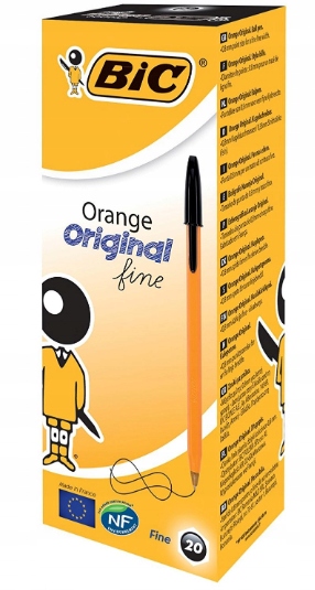 

Długopis olejowy Bic Orange czarny 20 sztuk