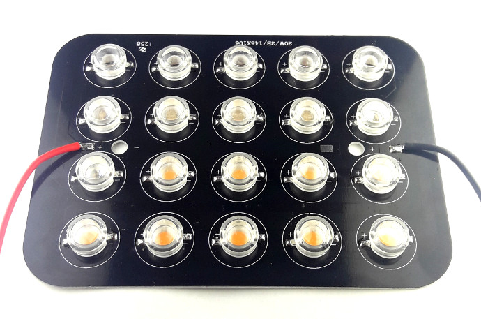 3x Mini kolimator 13mm do LED 1W, 3W, 5W - 90 st Symbol T-13-90