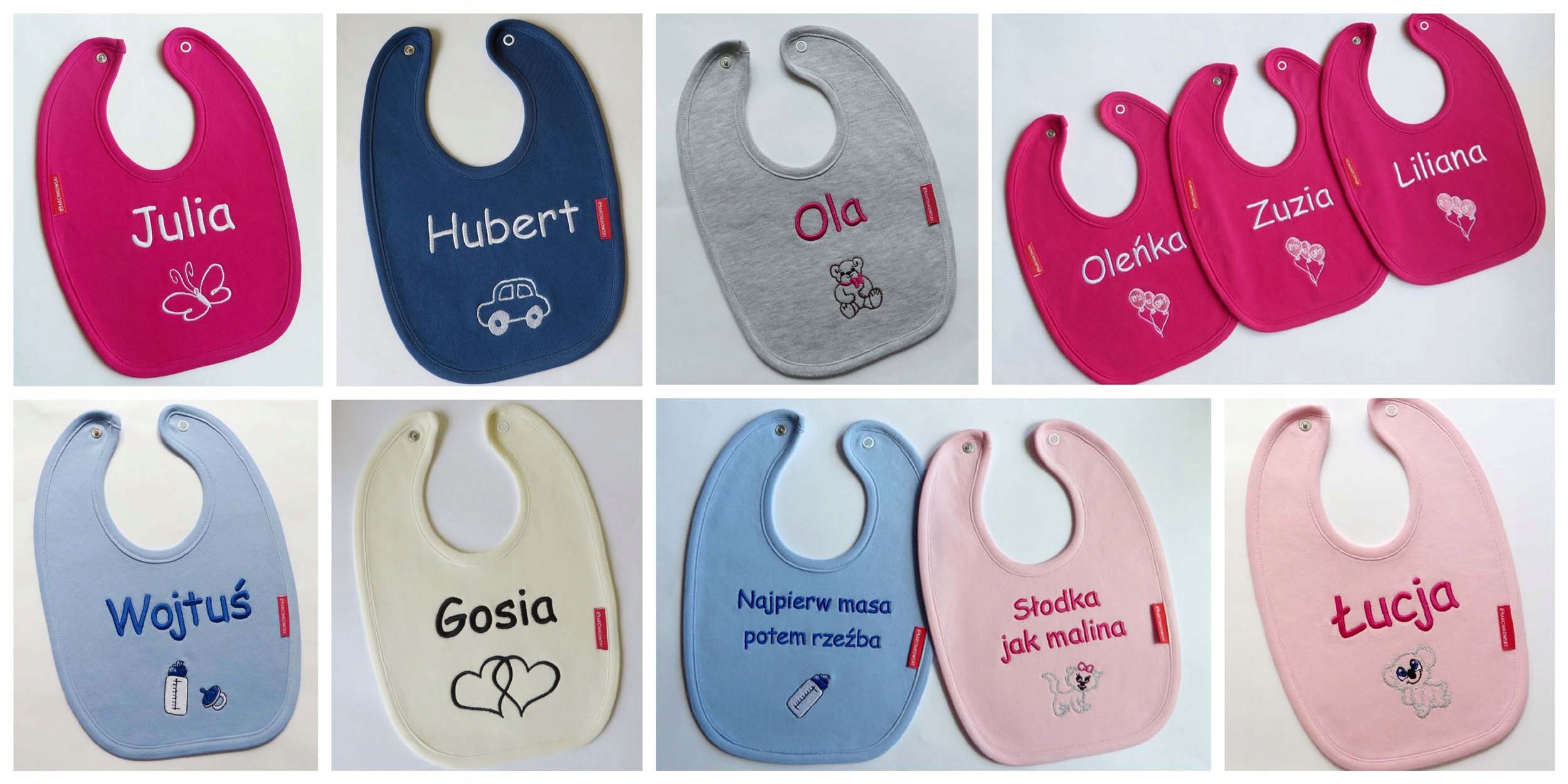 ŚLINIAK Z HAFT IMIĘ DZIECKA prezent MIKOŁAJ ŚWIĘTA Rodzaj materiałowy