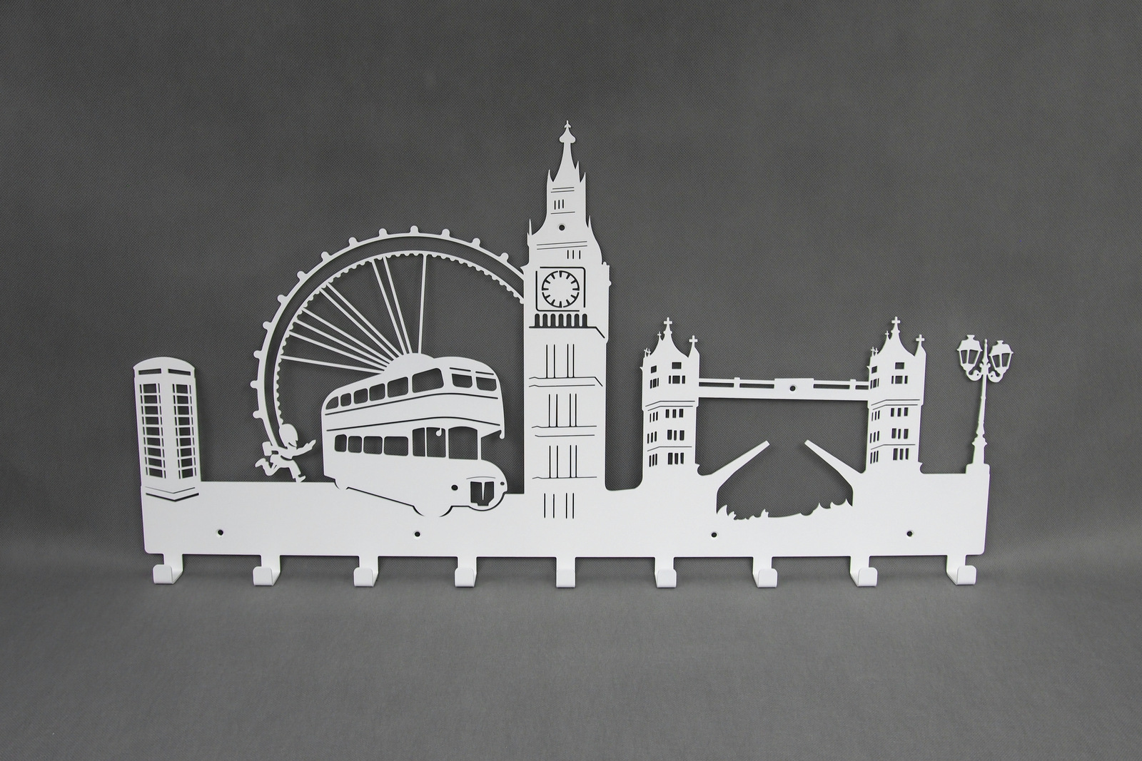 Wieszak garderoba na ubrania klucze LONDYN 3xkolor Kolor mebla Czarny