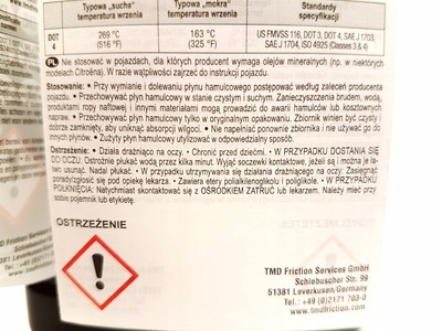 TEXTAR PŁYN HAMULCOWY DOT-4 1L Producent Inny