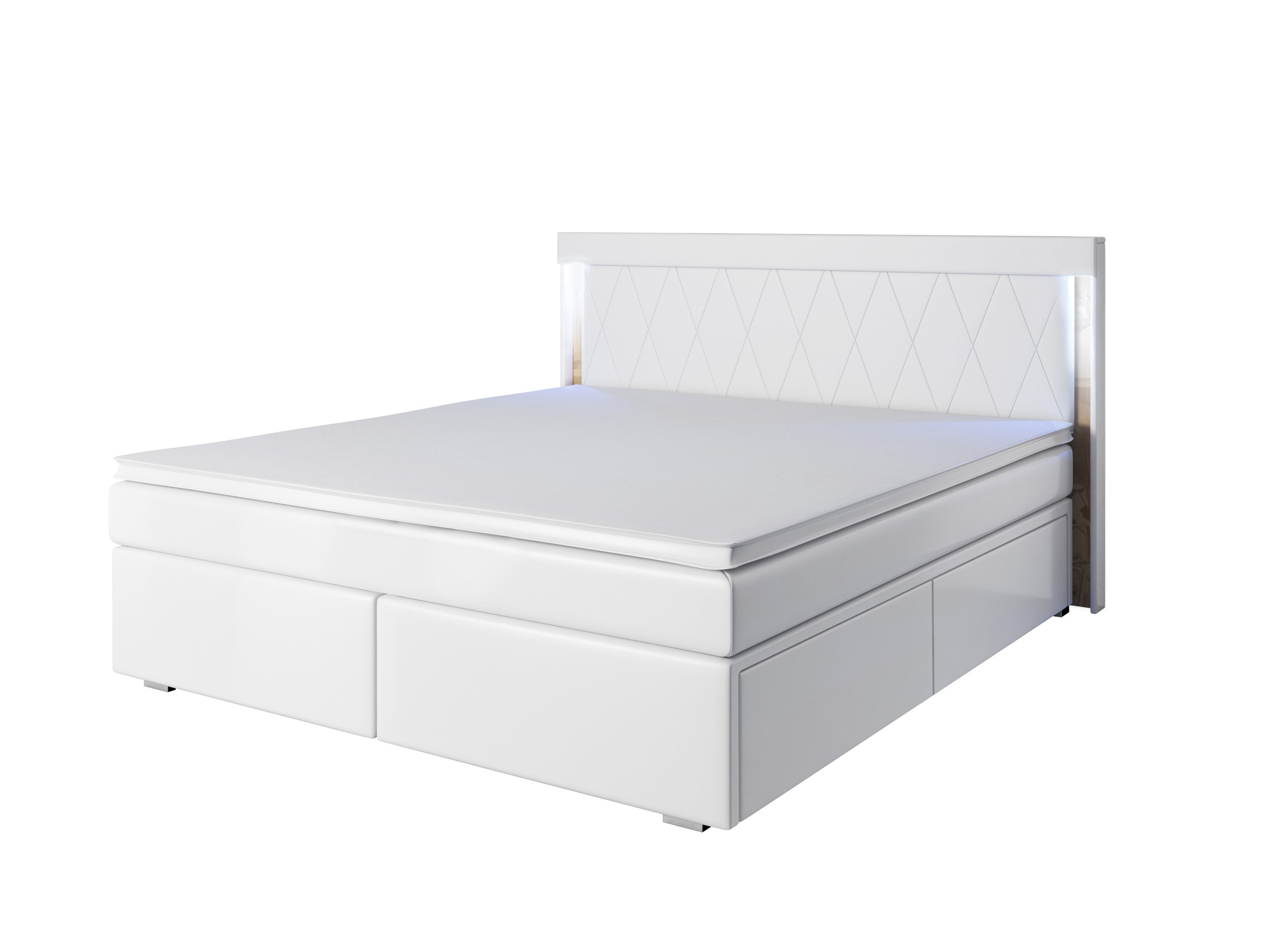 кровать двуспальная белая глянцевая