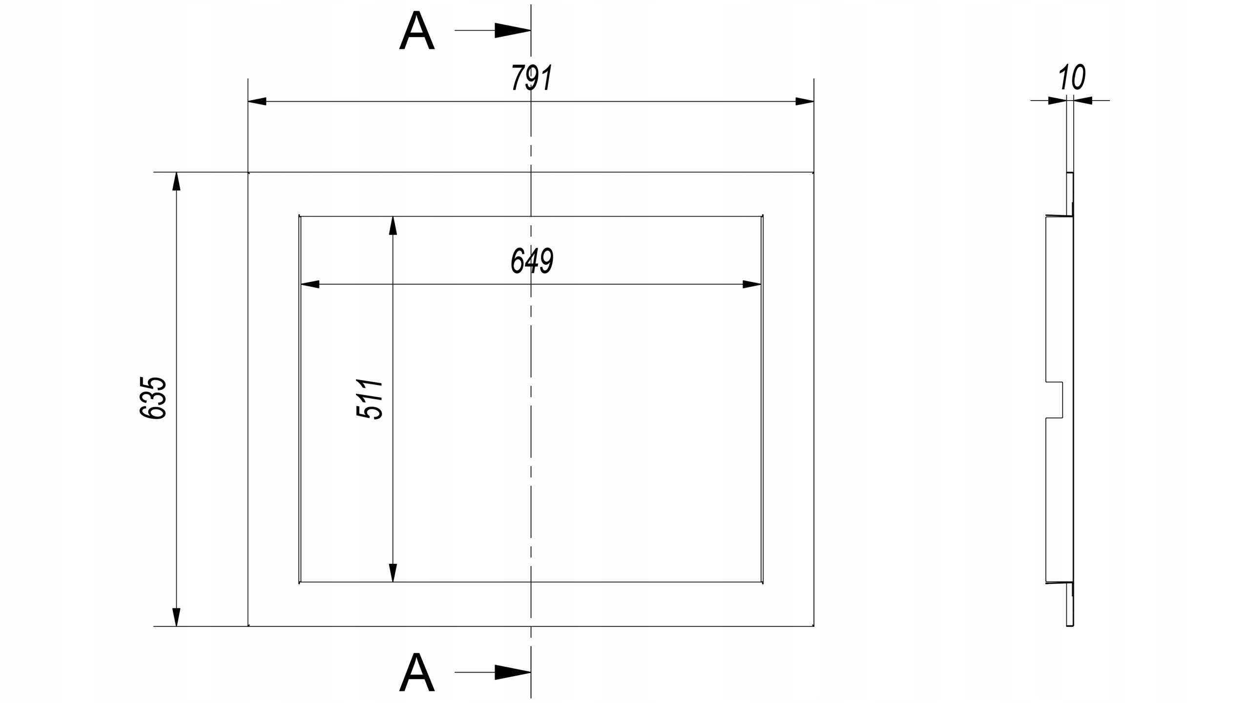 RAMKA STALOWA CZARNA DO WKŁADU ZUZIA ERYK DECO Marka Kratki